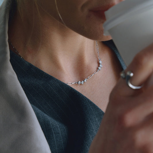 Titanium Steel Zircon Necklace